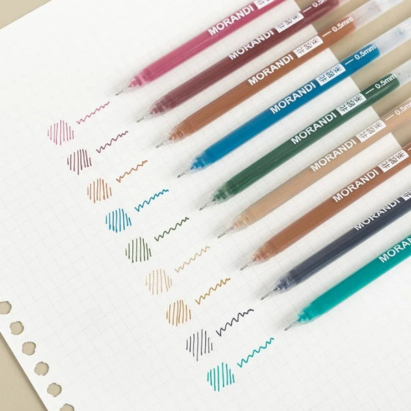 LONGUE Retro Morandi Color Gel Pen Set