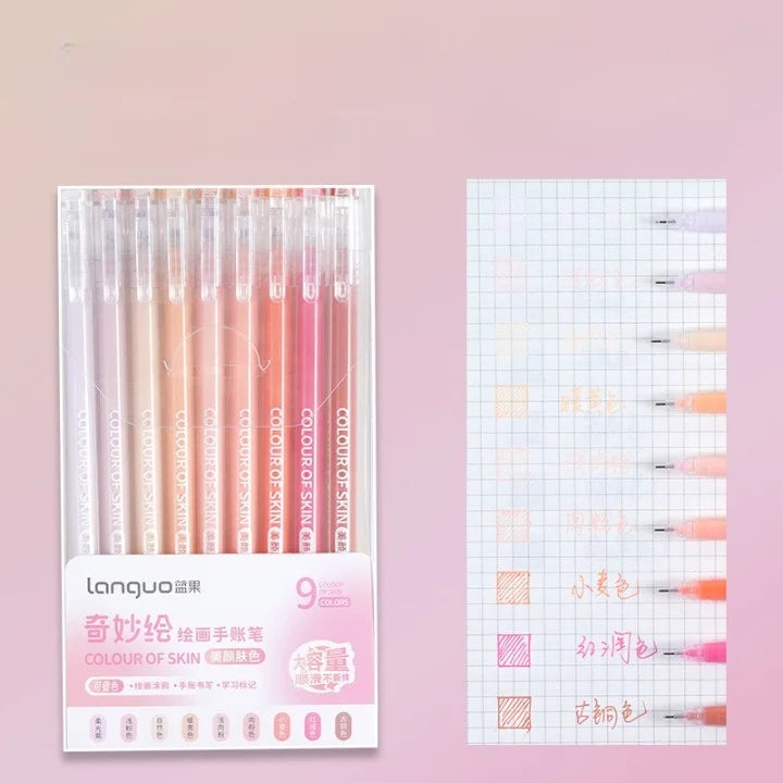LONGUE Retro Morandi Color Gel Pen Set