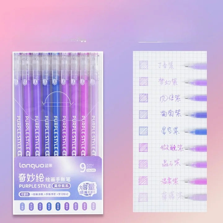 LONGUE Retro Morandi Color Gel Pen Set