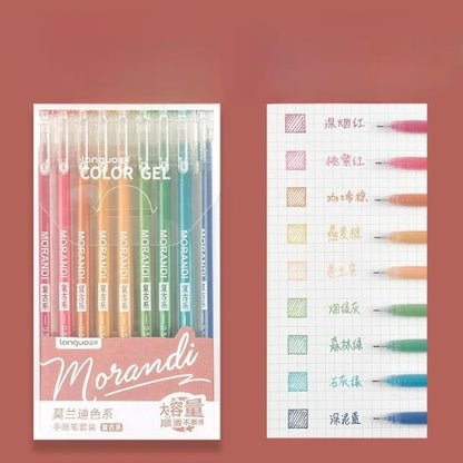 LONGUE Retro Morandi Color Gel Pen Set