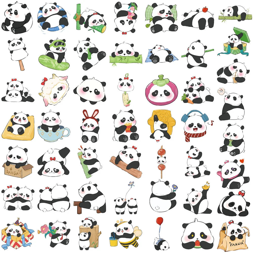 Panda Cartoon Decorative Graffiti Stickers