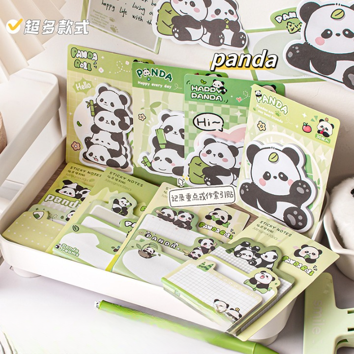 Cute Panda Sticky Notes Set of 4