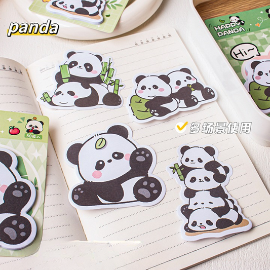 Cute Panda Sticky Notes Set of 4