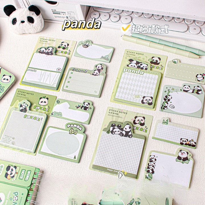Cute Panda Sticky Notes Set of 4