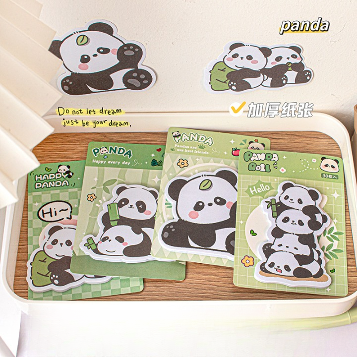 Cute Panda Sticky Notes Set of 4