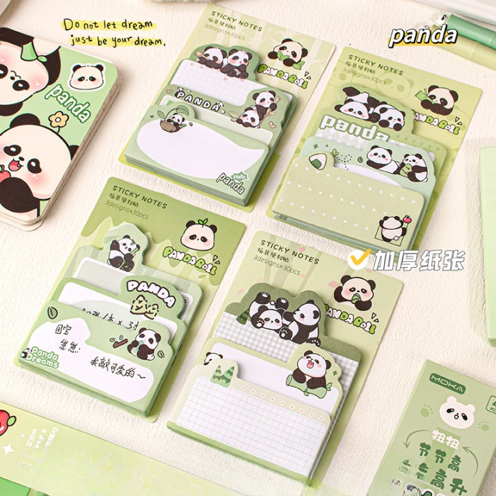 Cute Panda Sticky Notes Set of 4