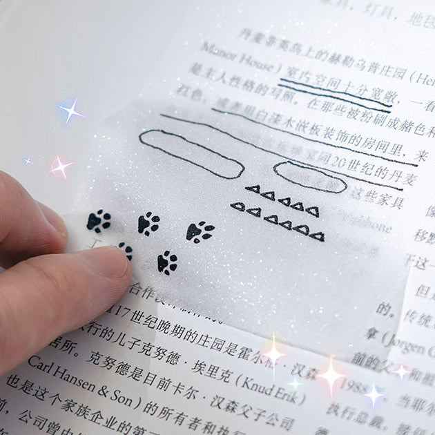 Paw Print Transparent Sticky Notes