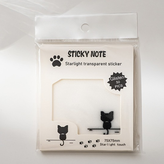 Paw Print Transparent Sticky Notes