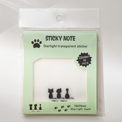 Paw Print Transparent Sticky Notes