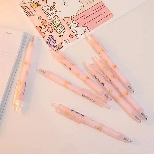 Cute Peach Press Gel Pen