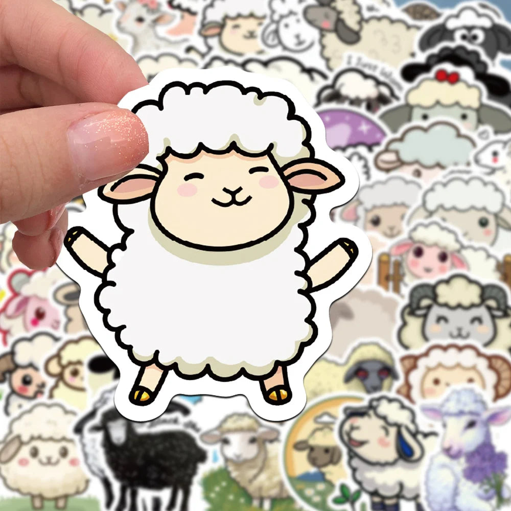 Cute Sheep Cartoon Graffiti Stickers