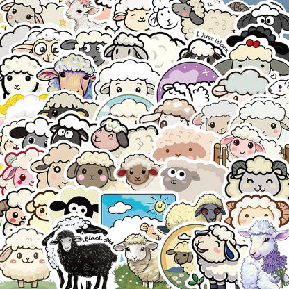 Cute Sheep Cartoon Graffiti Stickers