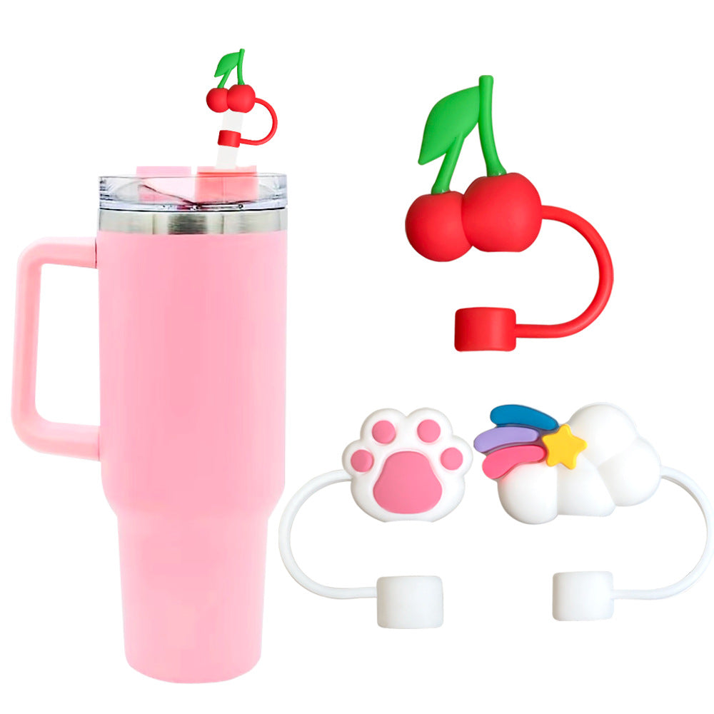 Cute Silicone Straw Covers For Tumbler