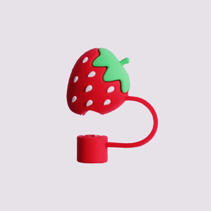 Cute Strawberry Straw Cap for Tumblers