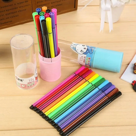 Vibrant DELI Washable Water Color Markers - 36-Piece Set for Children