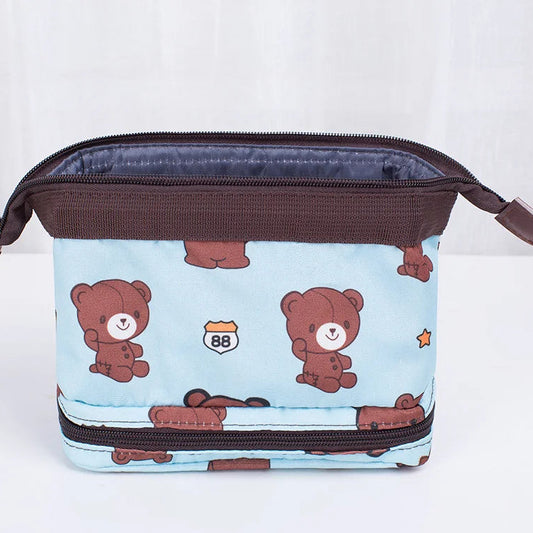 Cute Cartoon  Print Cosmetic Pouch with Zipper