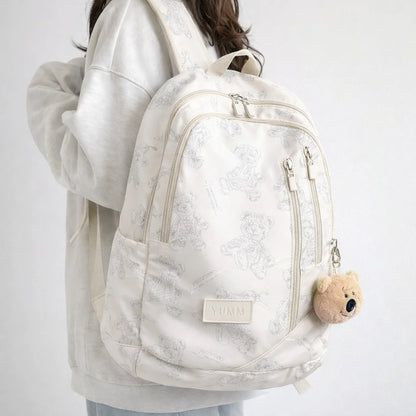 Cute Bear Printed Large Capacity Backpack