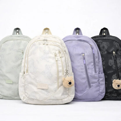 Cute Bear Printed Large Capacity Backpack