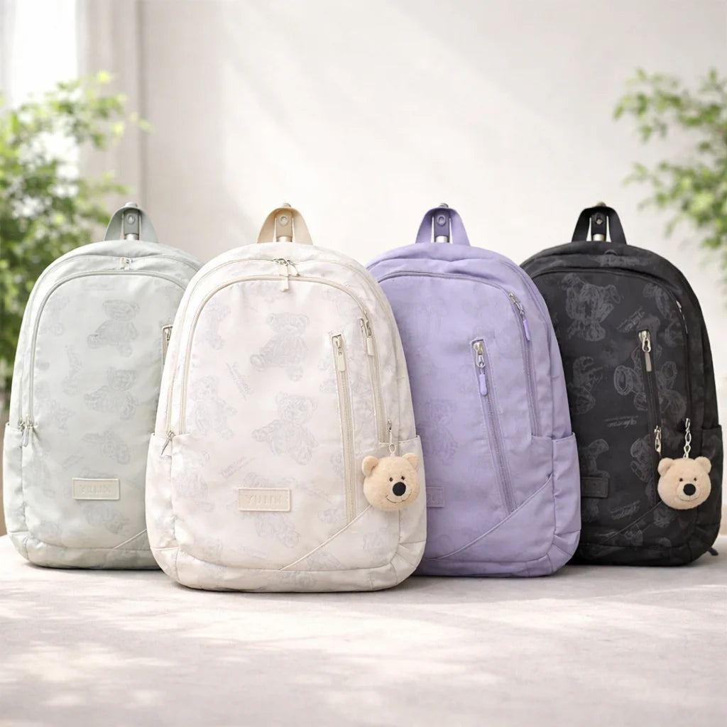 Cute Bear Printed Large Capacity Backpack