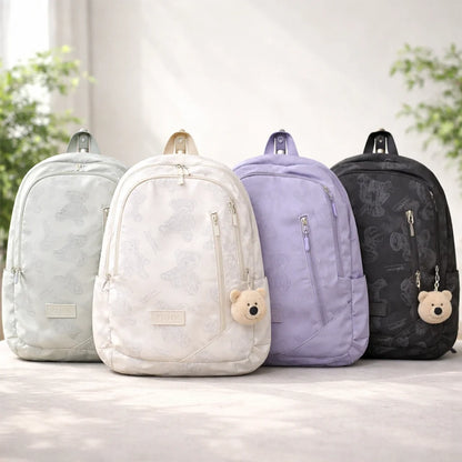 Cute Bear Printed Large Capacity Backpack