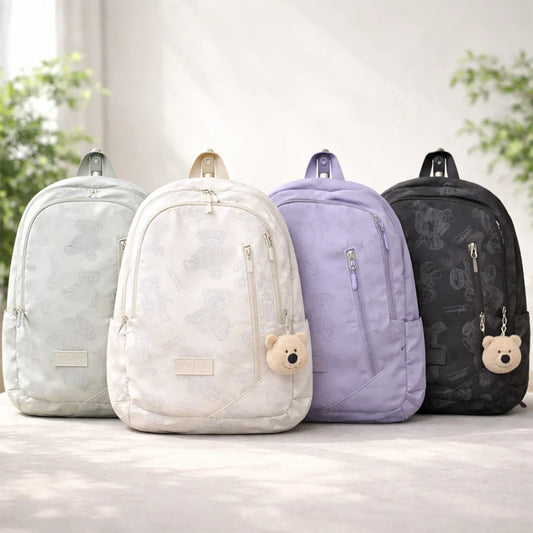 Cute Bear Printed Large Capacity Backpack