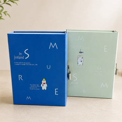 Cute Bears Lock Diary with Planner Pages