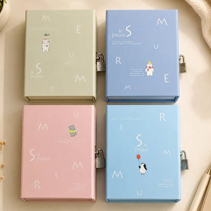Cute Bears Lock Diary with Planner Pages