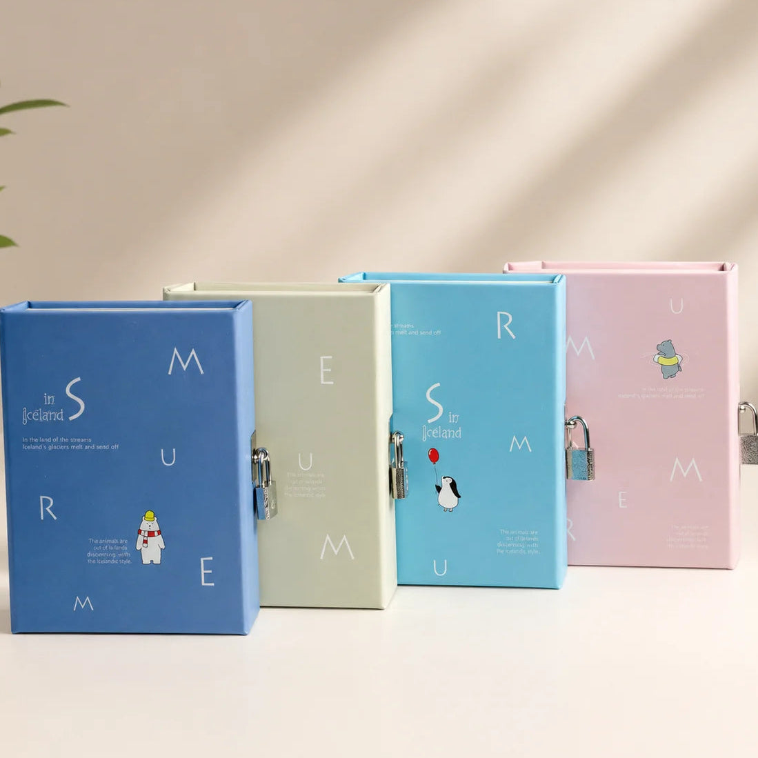 Cute Bears Lock Diary with Planner Pages