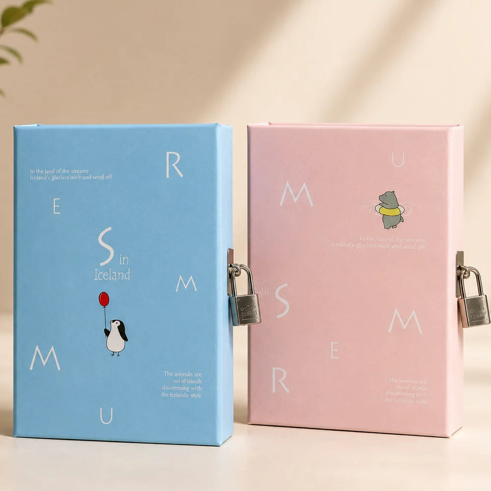Cute Bears Lock Diary with Planner Pages