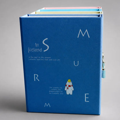Cute Bears Lock Diary with Planner Pages