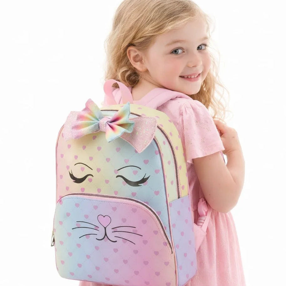 Cute Bow Kitty Bag with Mini Hearts