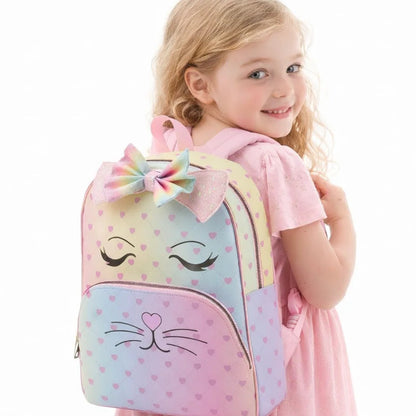 Cute Bow Kitty Bag with Mini Hearts