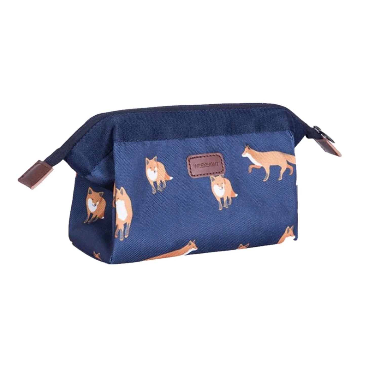 Cute Cartoon  Print Cosmetic Pouch with Zipper
