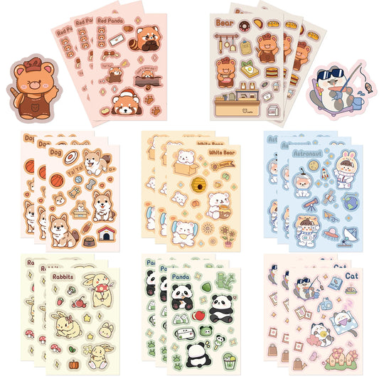 Cute Animals Sticker Sheets