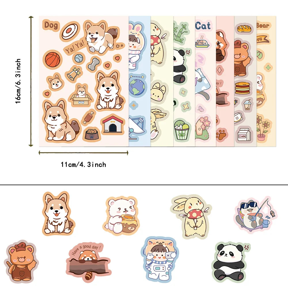 Cute Animals Sticker Sheets