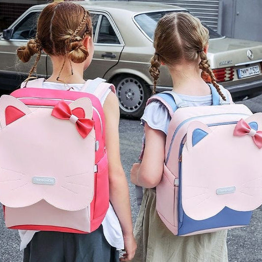 Cute Cat Ear Kids Backpack with Bow