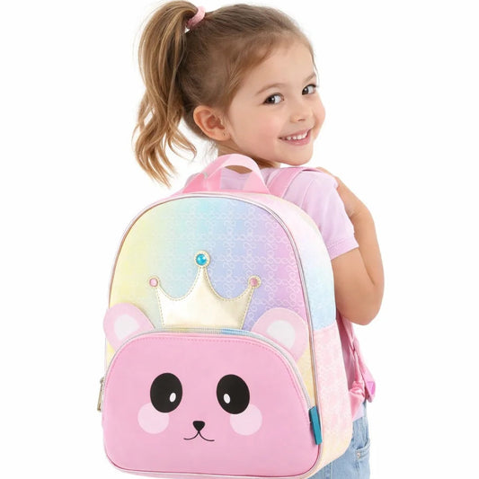 Cute Crown Panda mini Backpack