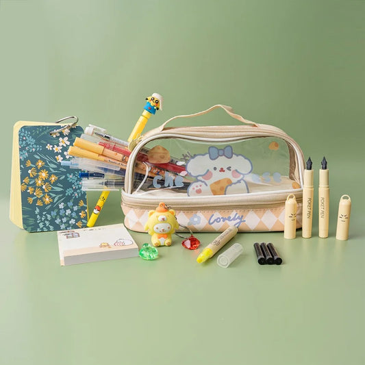 Cute kawaii Stationery Bundle With Pencil Case