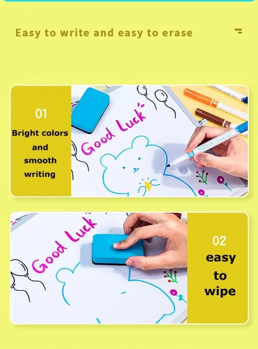 DELI Dry Erase Markers,12 Colors White Board Markers