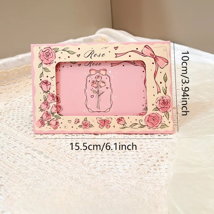 DIY Rose Burning Greeting Wish Card