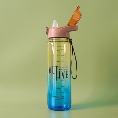 Active Gradient Plastic Water Bottle with Carry Handle