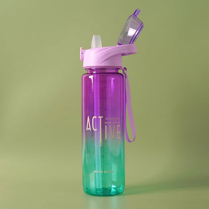 Active Gradient Plastic Water Bottle with Carry Handle