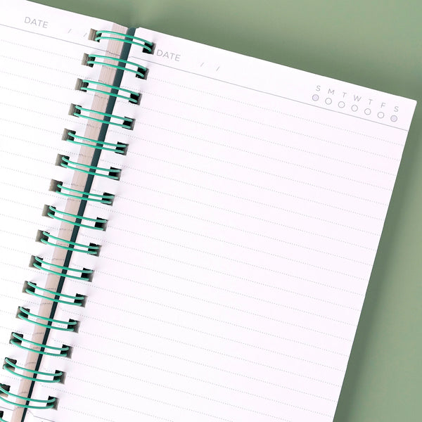Green Cover A5 Thick Lined Notebook
