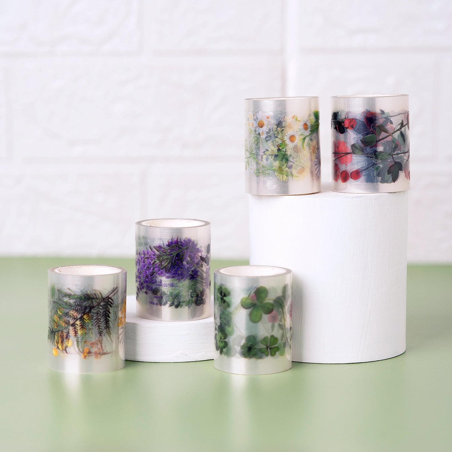 PET Washi Tapes Set of 5 -  Flowers