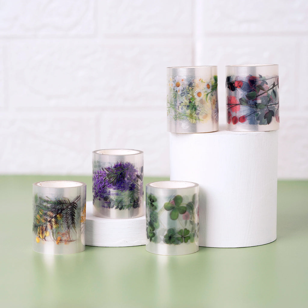 PET Washi Tapes Set of 5 -  Flowers