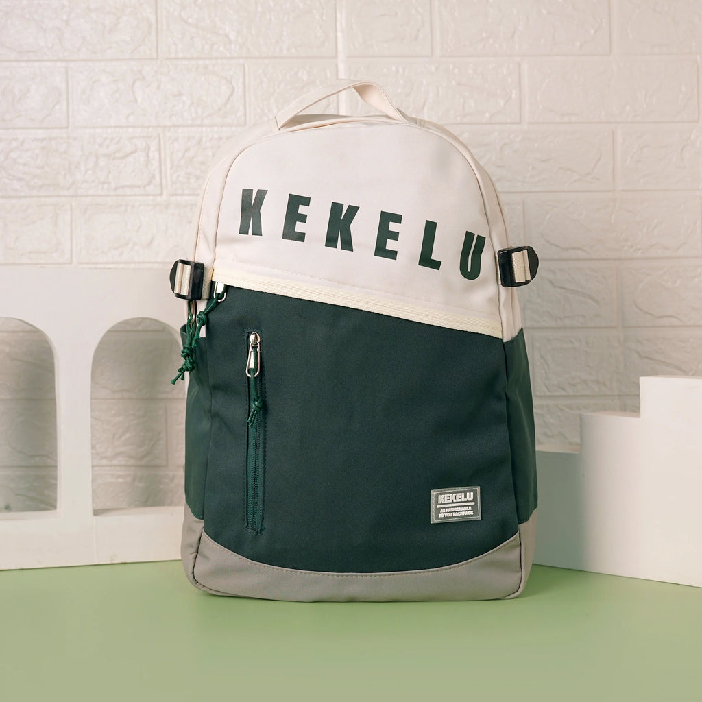 Large Capacity Two Tone Backpack