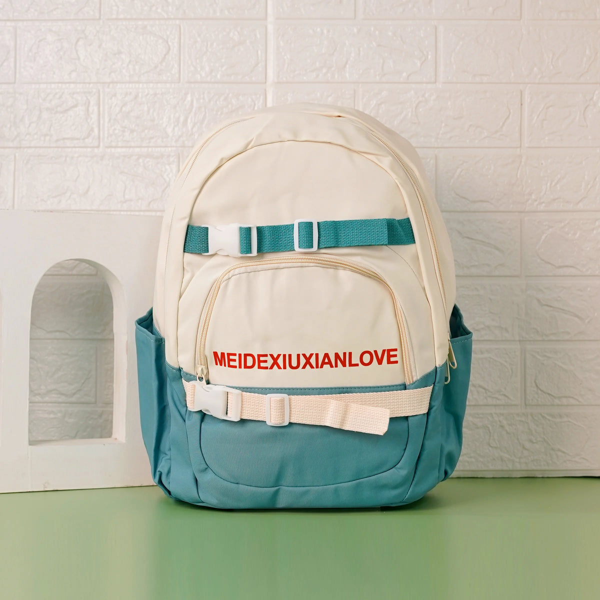 Two Color Backpack Trendy Two Tone Backpack – thepaperworm