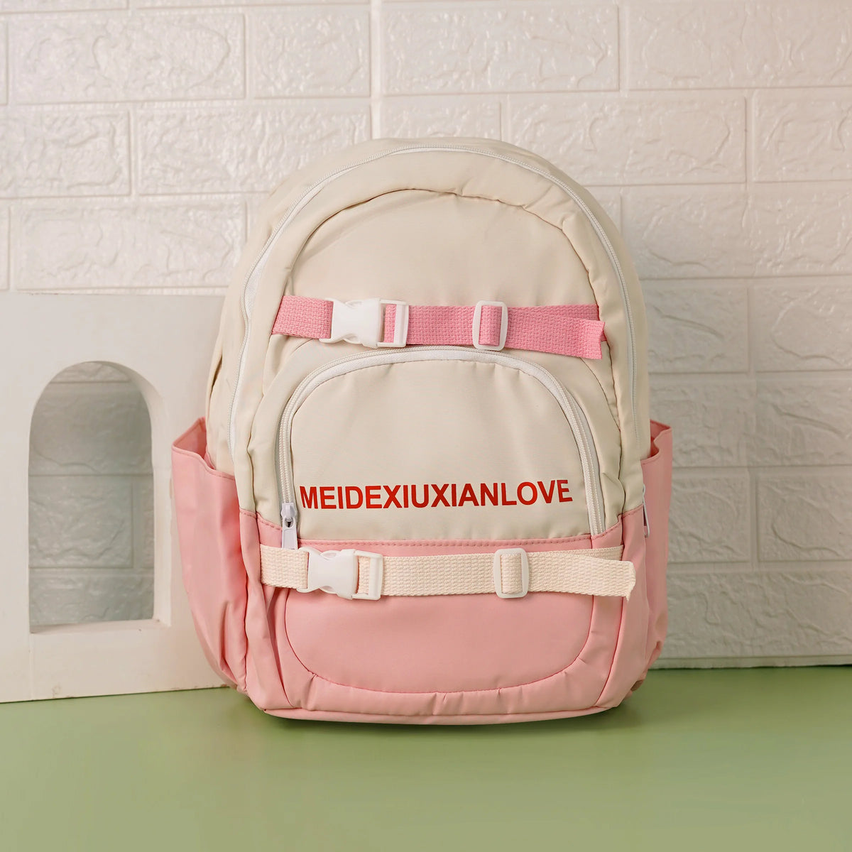 Two Color Backpack Trendy Two Tone Backpack – thepaperworm