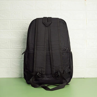 Black Luminous Logo Canvas Backpack Bag
