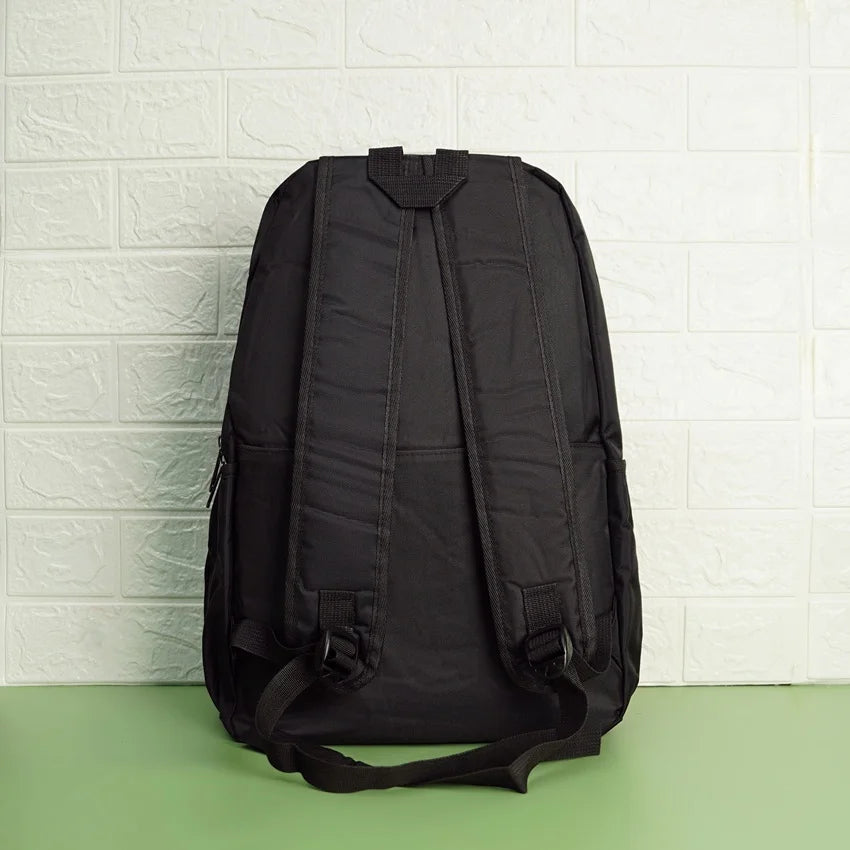 Black Luminous Logo Canvas Backpack Bag
